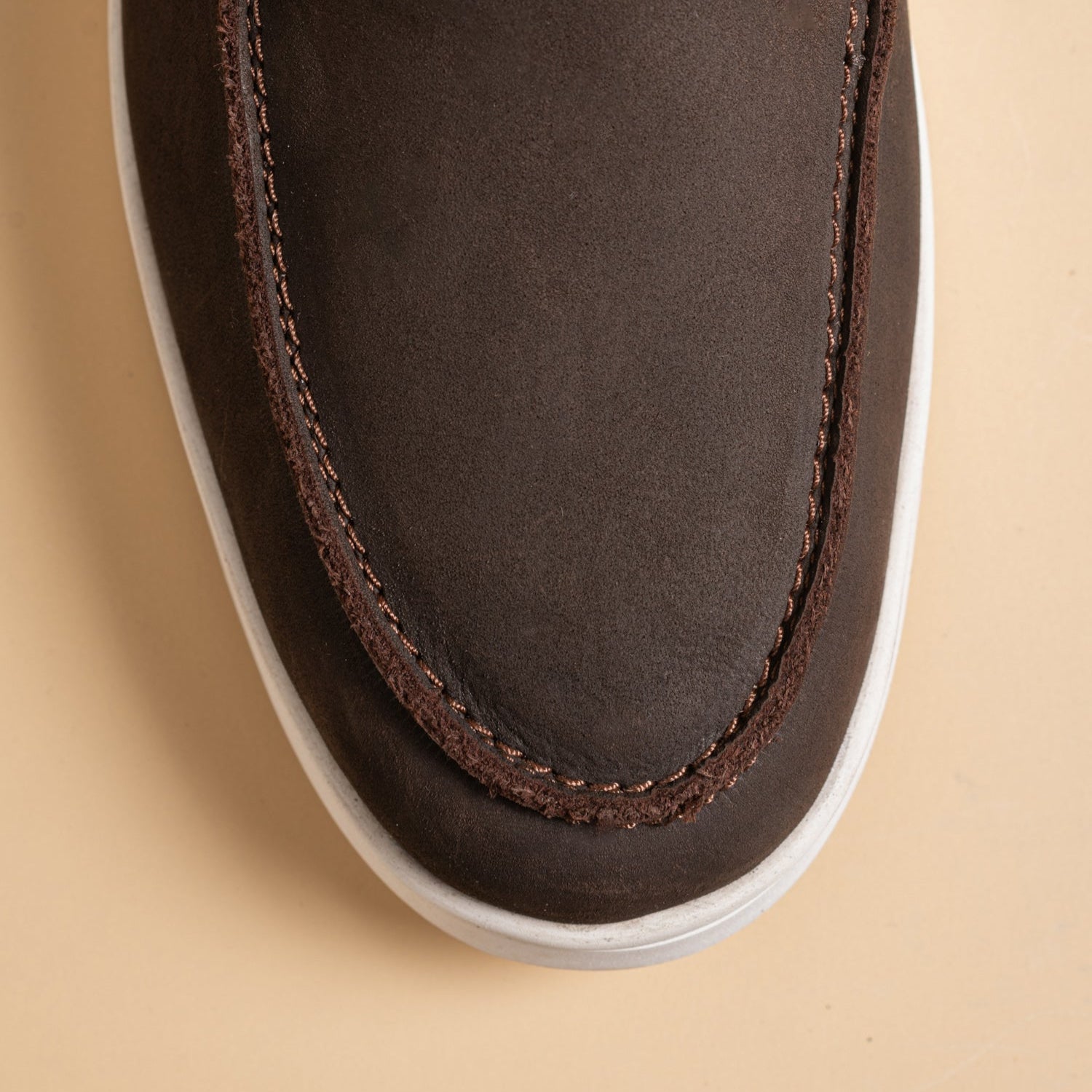 Brown leather shoe