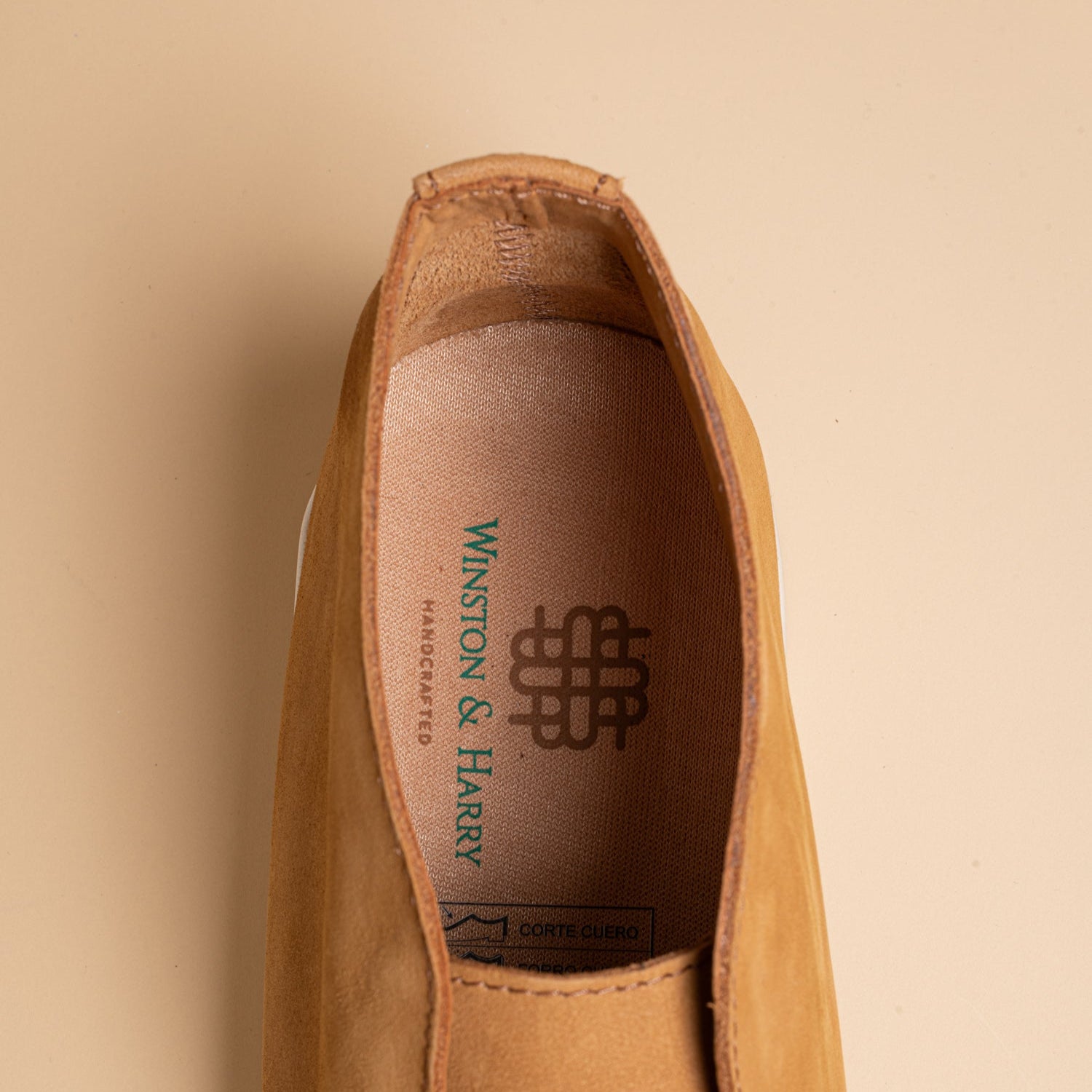 Insole of a leather boot, comfortable shoes