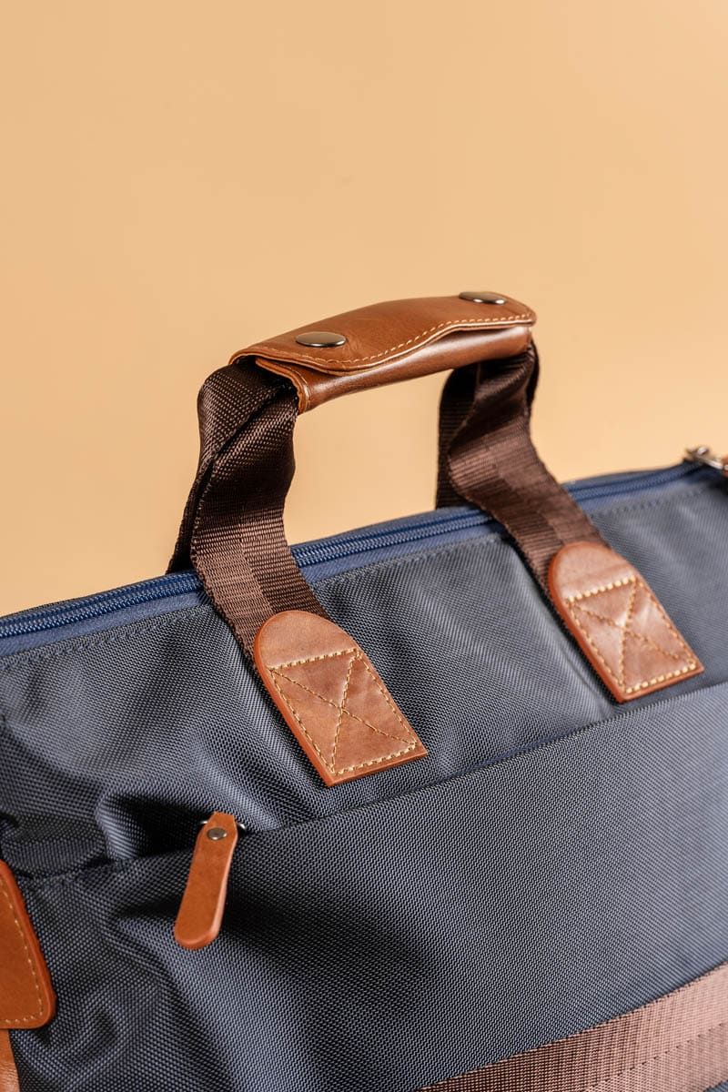 Regent Canvas Portfolio — Premium Leather Work Bag