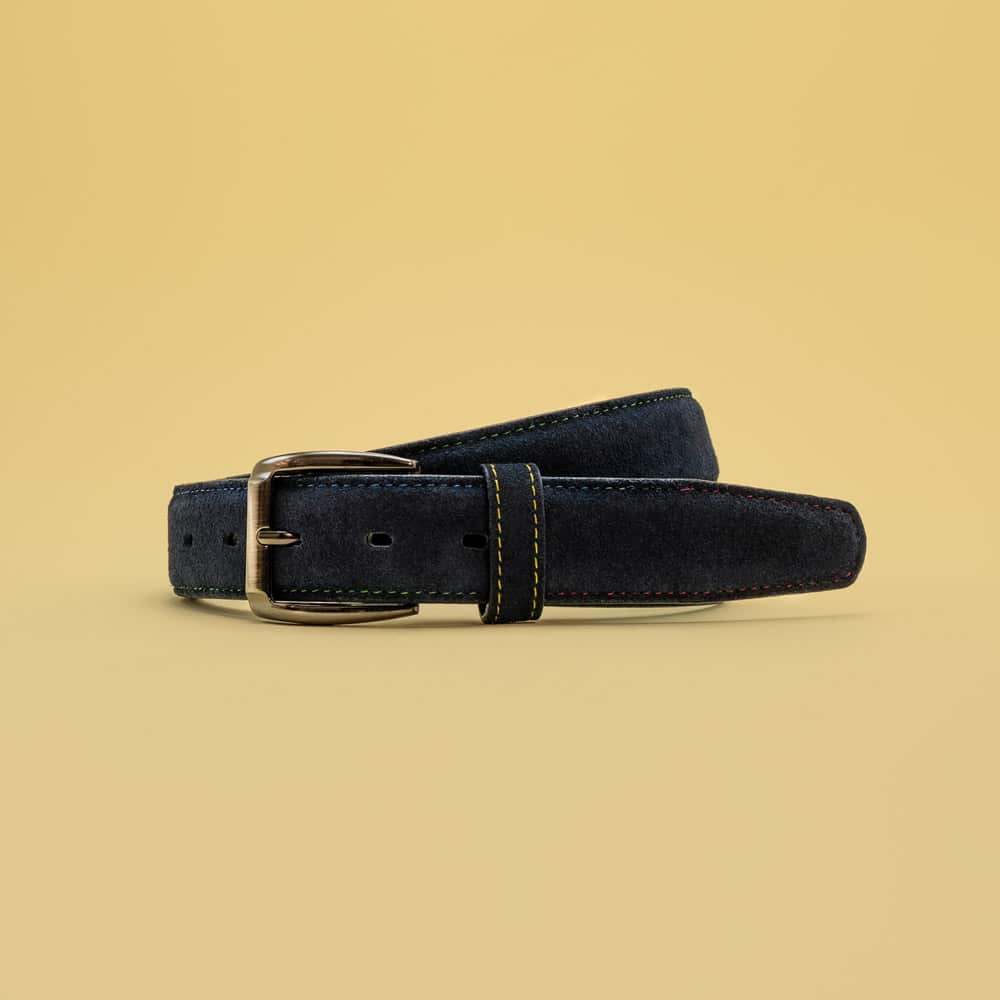 Pride Suede Belt — Handcrafted Leather