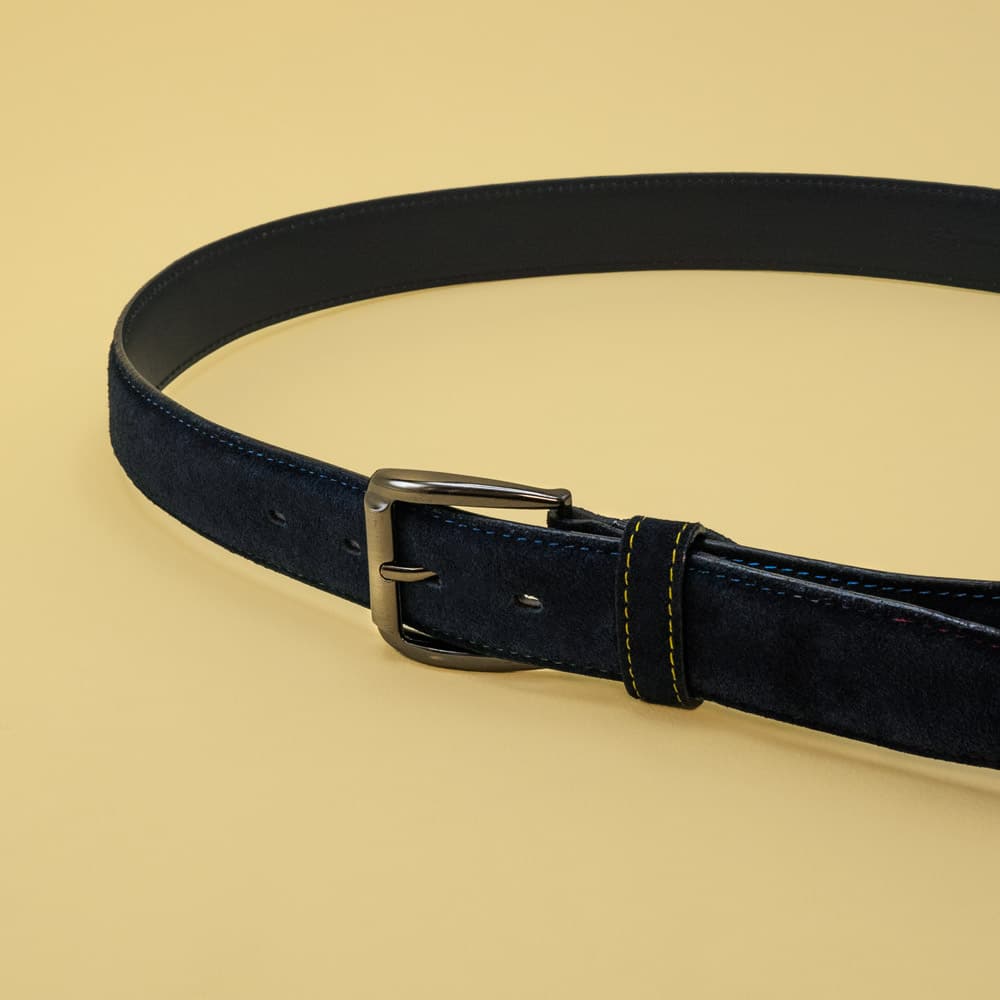 Pride Suede Belt — Handcrafted Leather