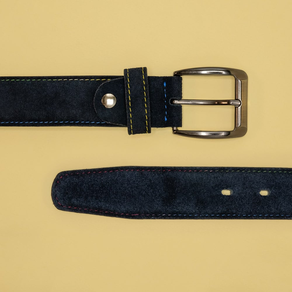 Pride Suede Belt — Handcrafted Leather